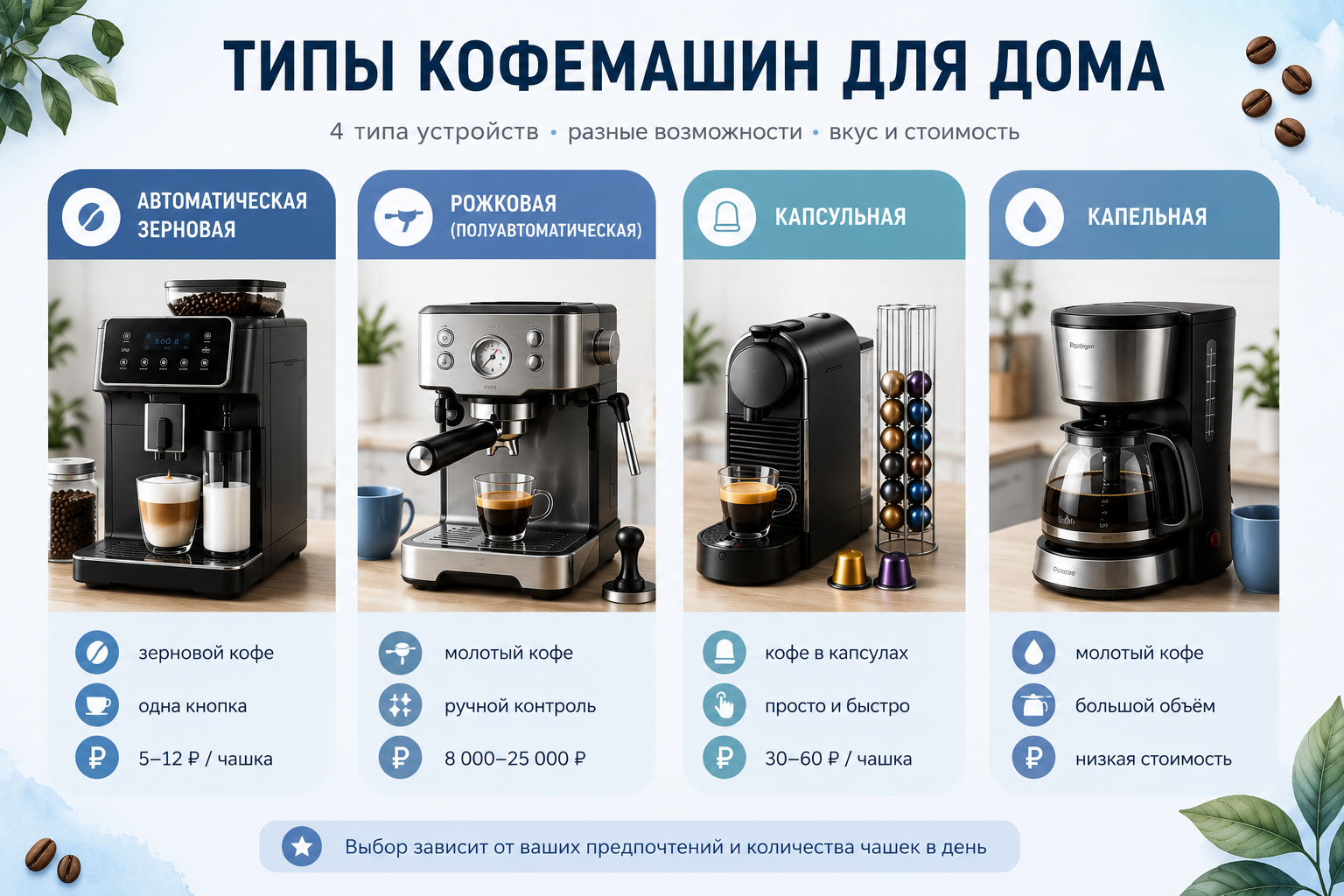 Рейтинг кофемашин для дома