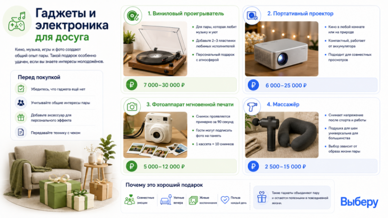 Гаджеты для досуга молодоженов