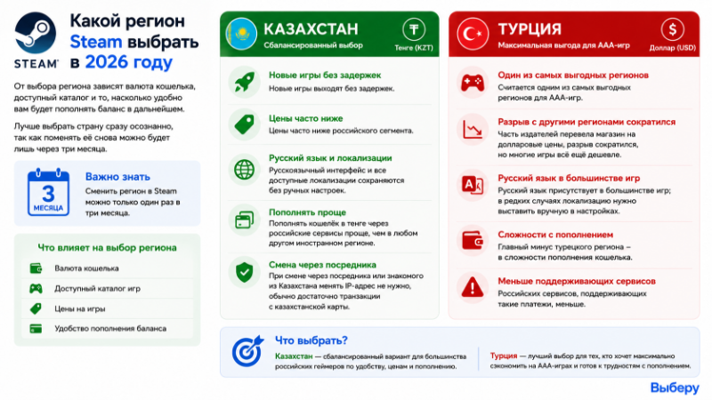 Какой регион Steam выбрать?