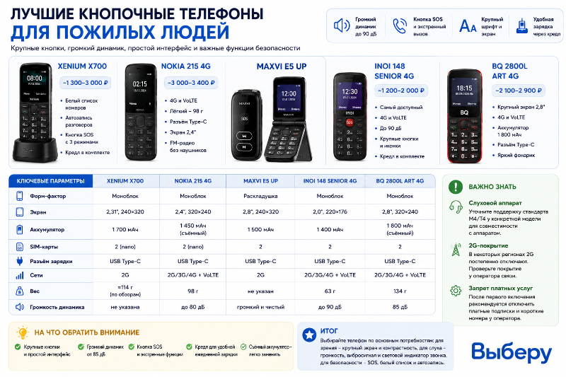 Лучшие кнопочные телефоны