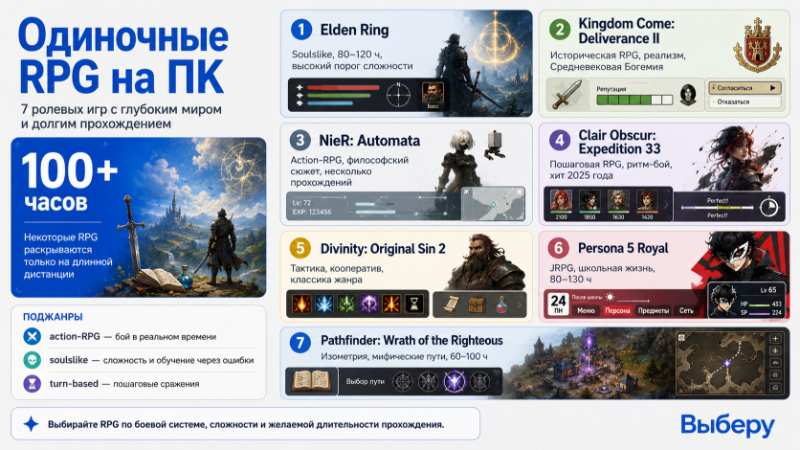 Одиночные RPG на ПК