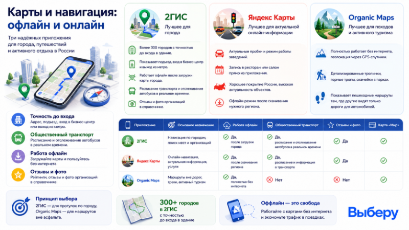 Приложения карт и навигации