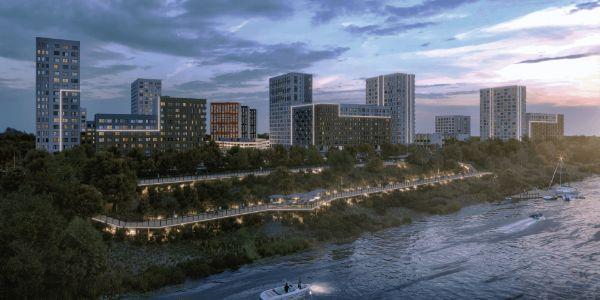 Скандиа. Квартал у реки