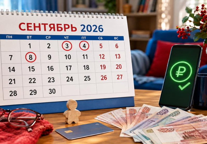 Когда придут пенсии и детские пособия в сентябре 2026 года