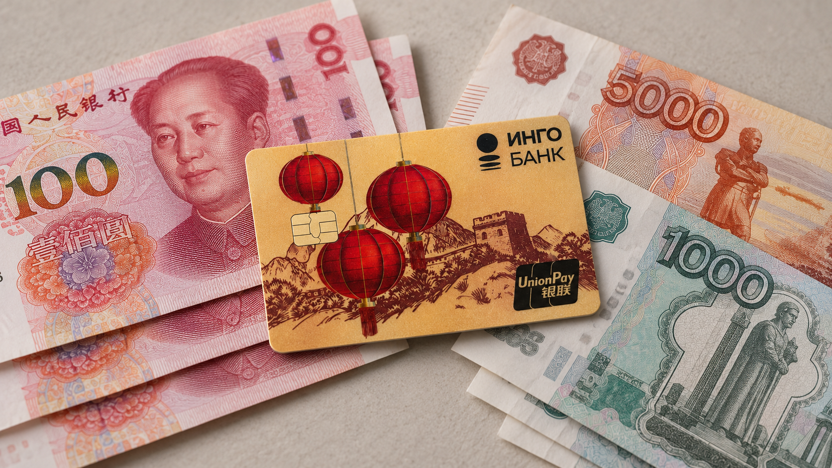 Карта Инго Банка среди юаней и рублей Карта Инго Банка среди юаней и рублей