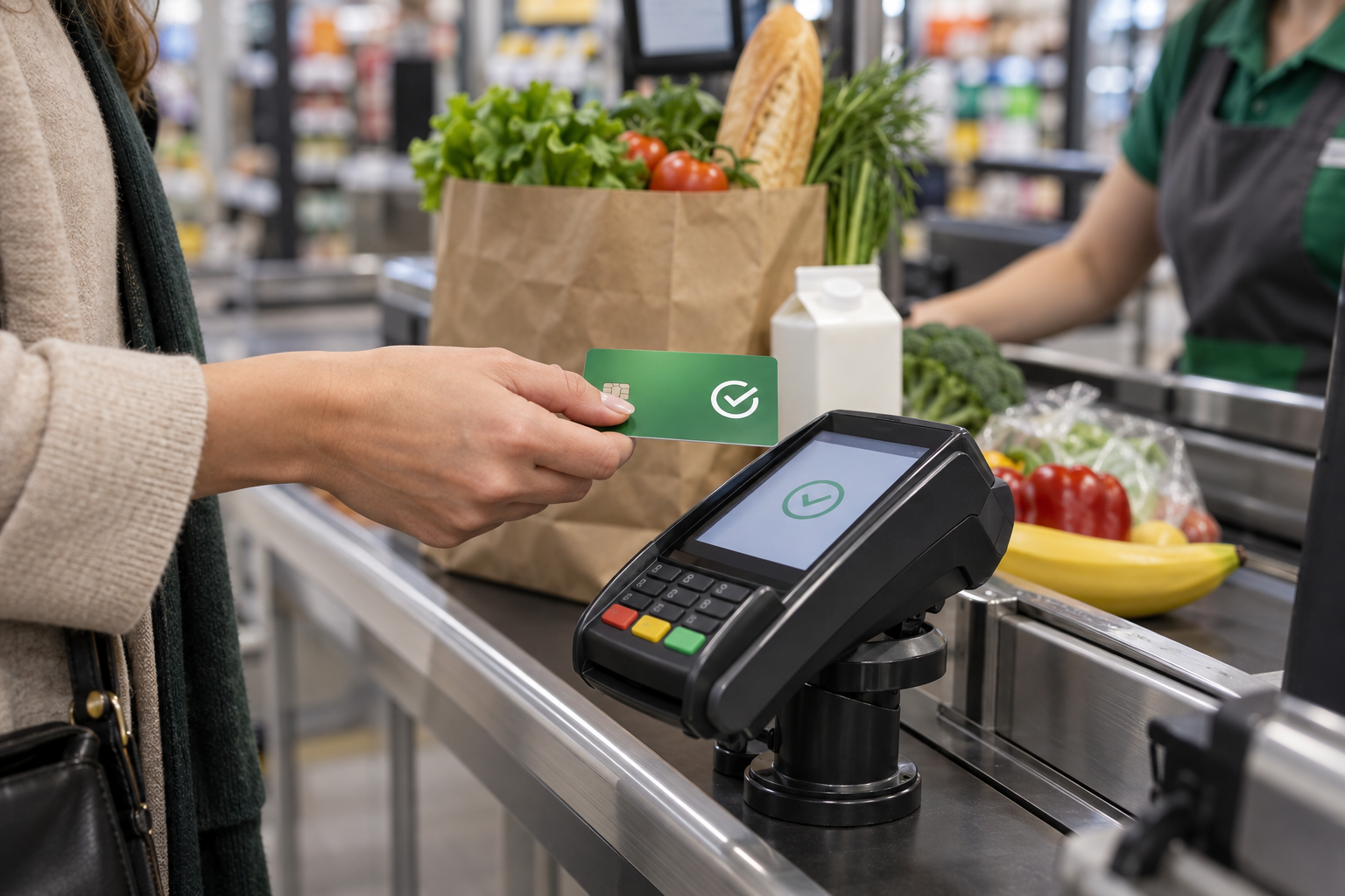 Бесконтактная оплата продуктов