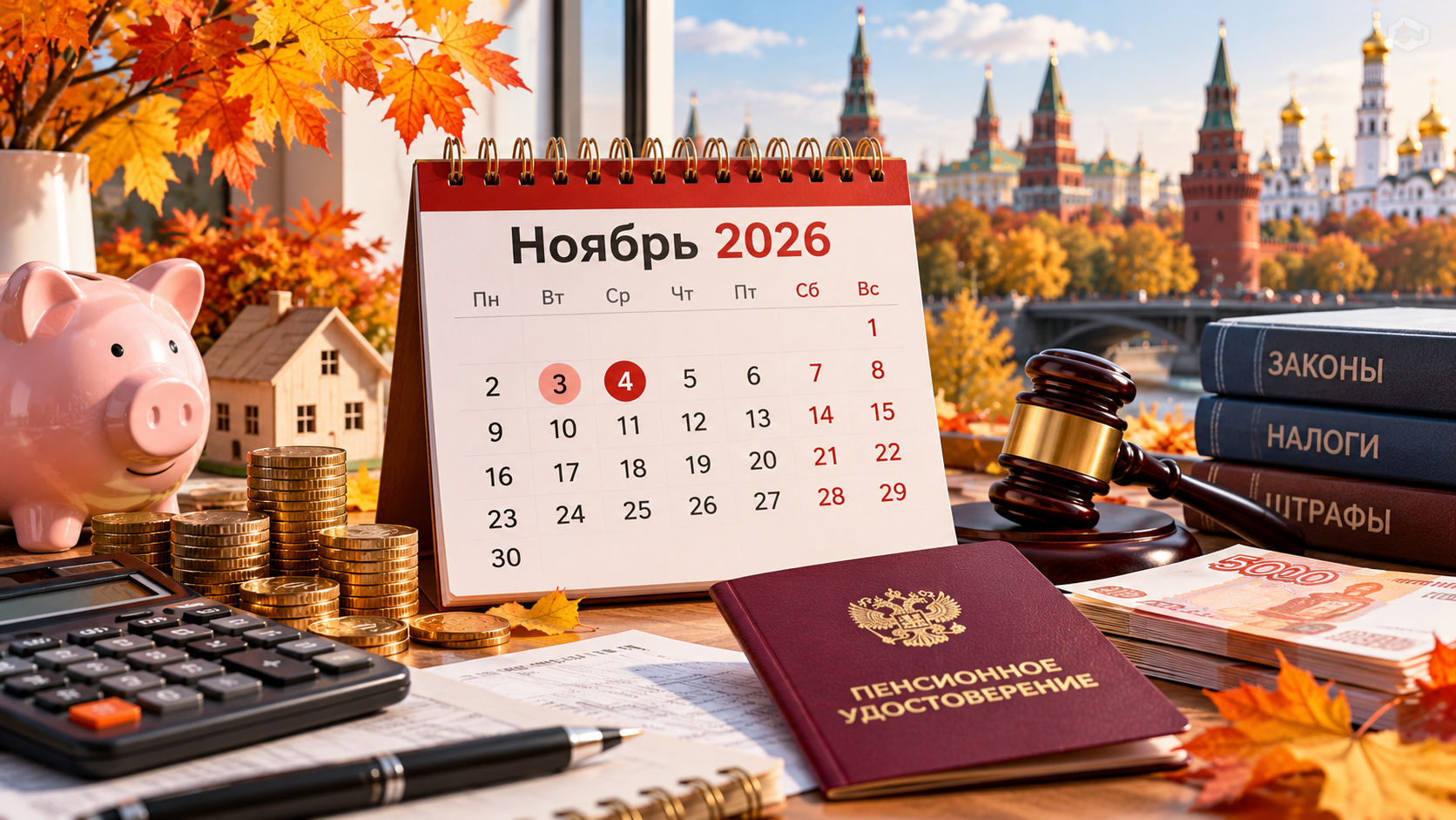 Что изменится с ноября 2026 года: новые штрафы, налоги и перерасчёт пенсий
