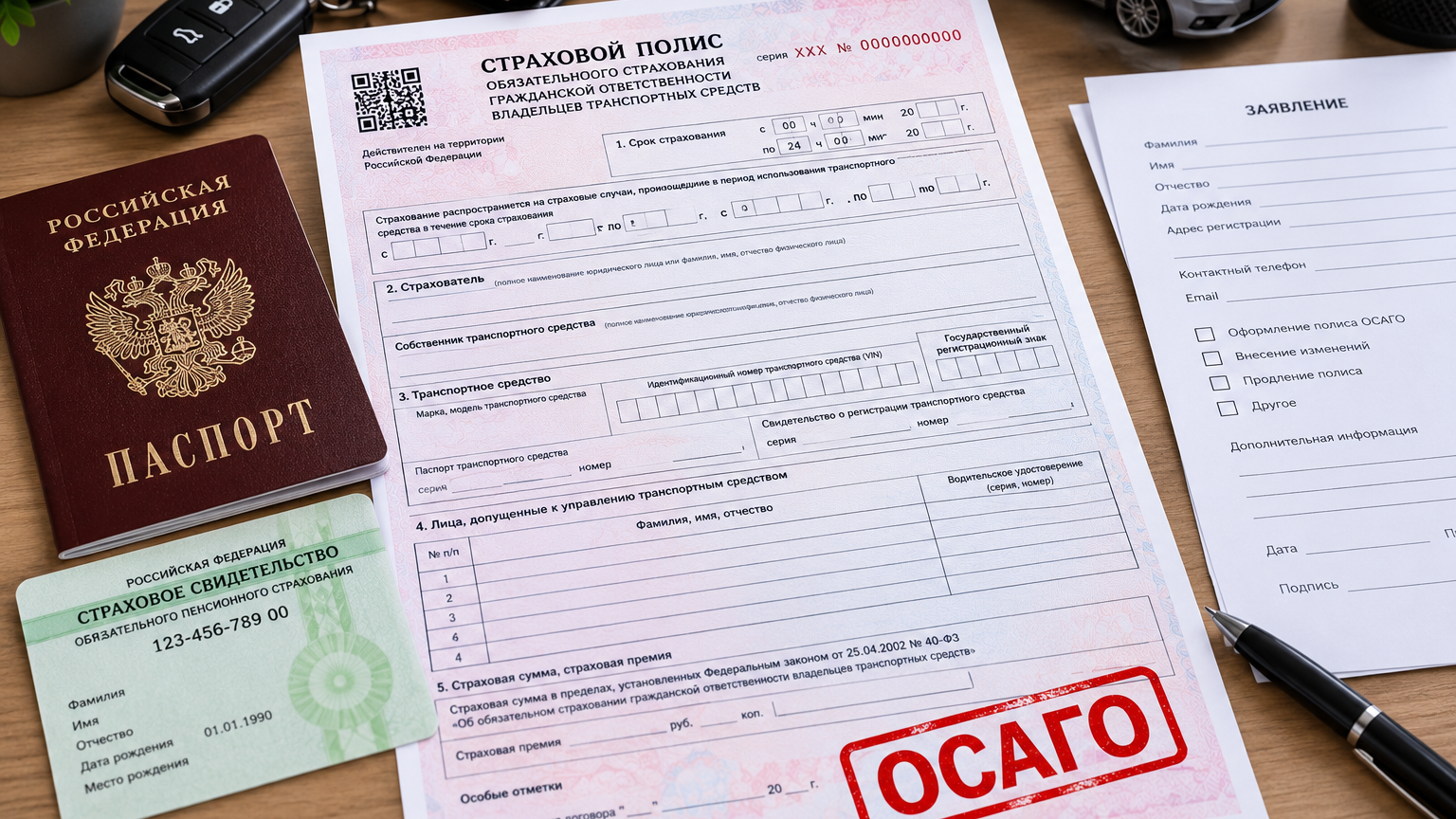 Какие документы нужны для оформления ОСАГО в %текущий год% году