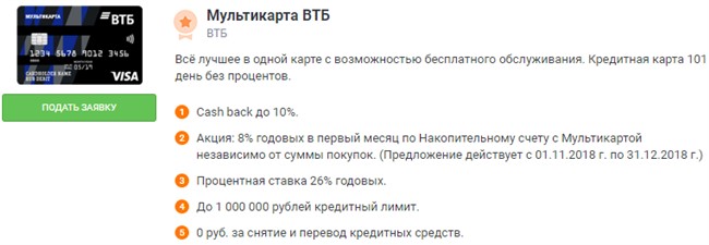 Карта втб 120 дней без процентов условия